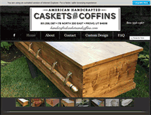 Tablet Screenshot of handcraftedcasketsandcoffins.com